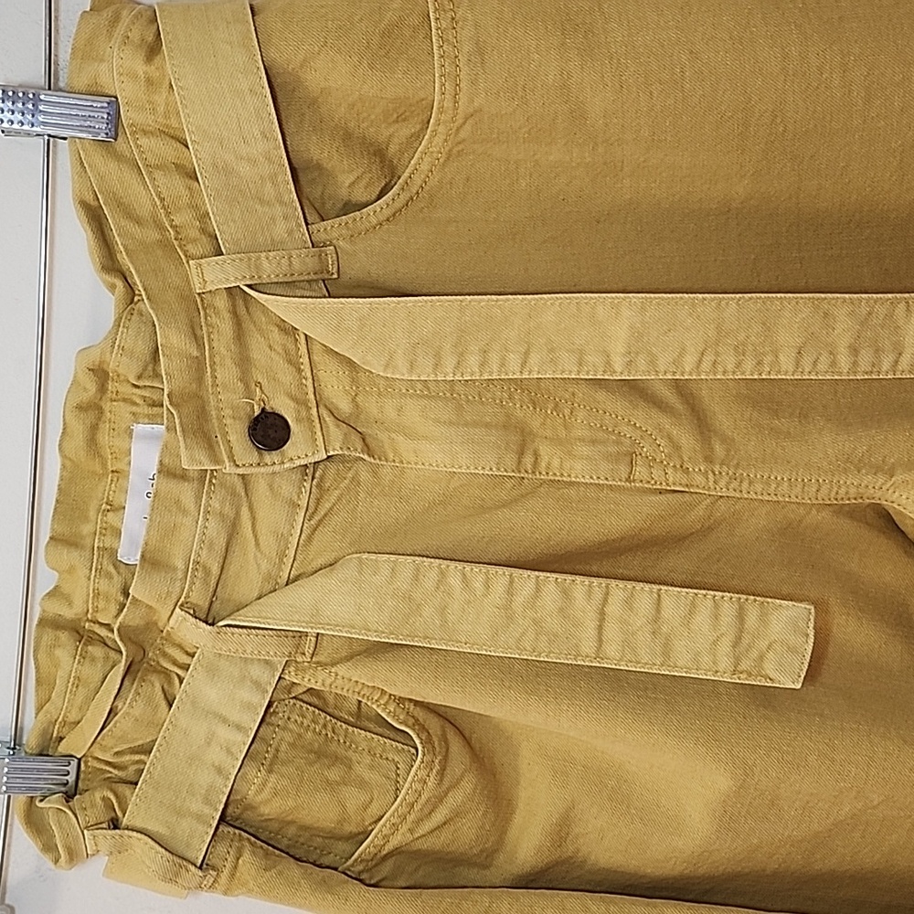 Ba&sh Paperbag Lady pants Jalia yellow buttery Size 2 - Picture 9 of 16